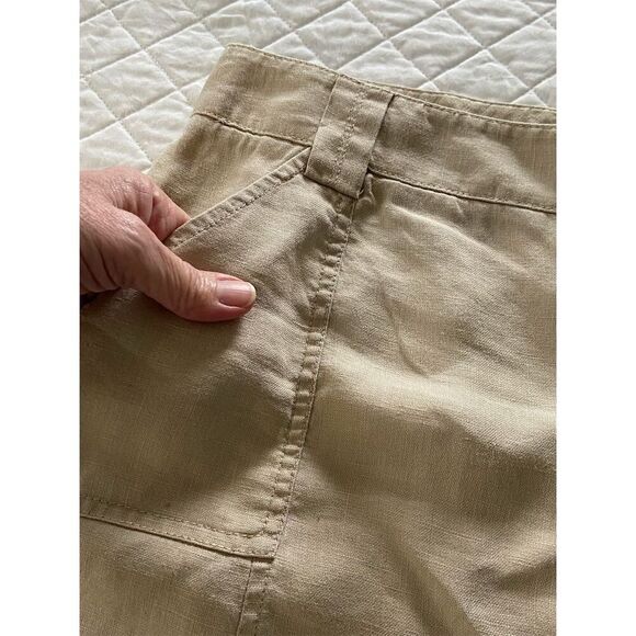 Eddie Bauer Linen Midi Skirt Tan Size 6 - Picture 9 of 14